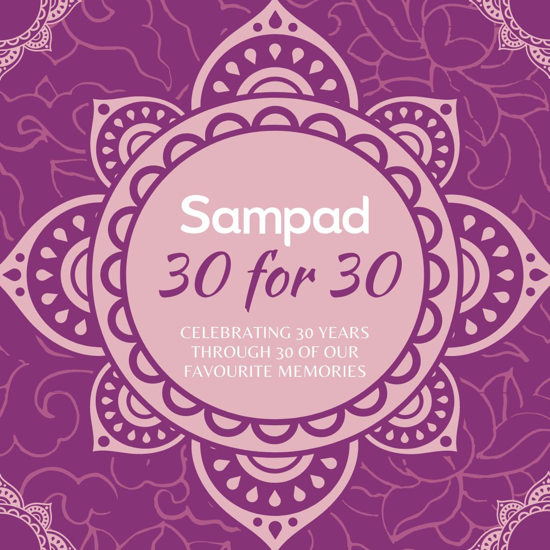 Sampad 30 for 30 square graphic