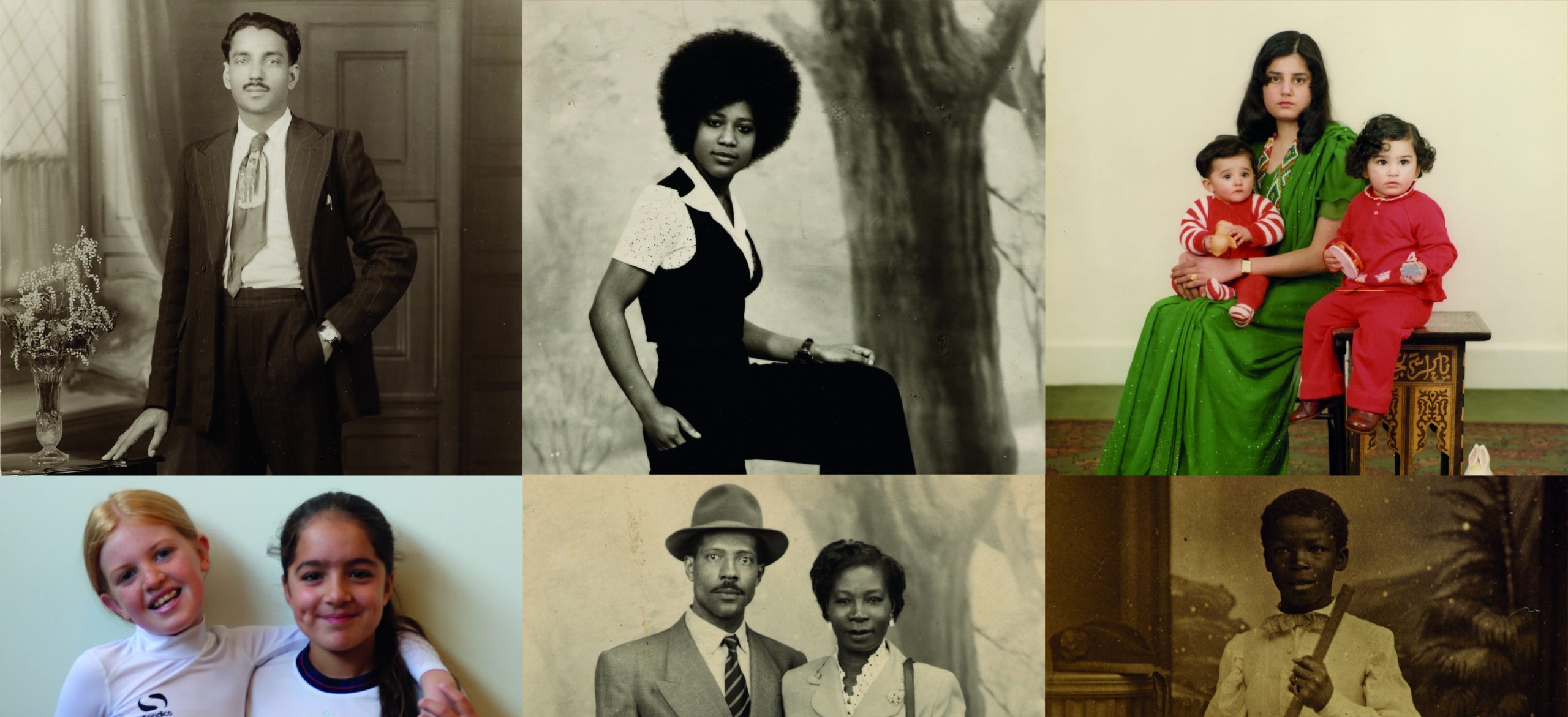 Intergenerational collage of fashion and people - cropped