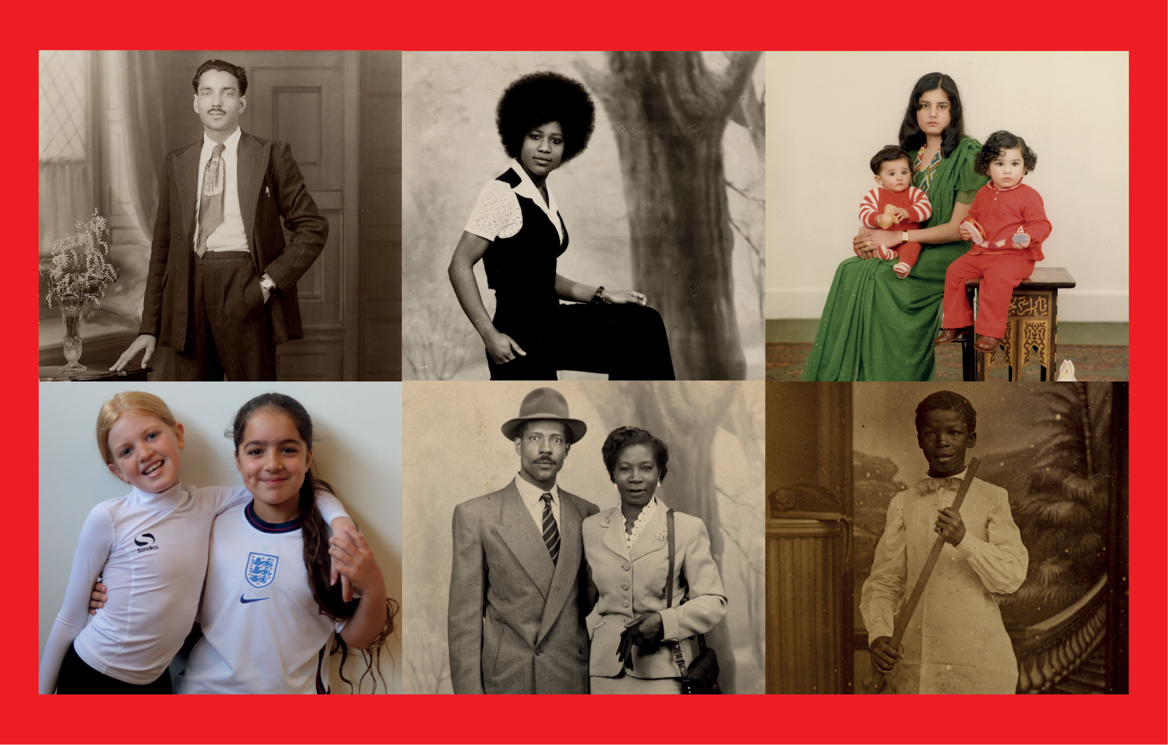 Intergenerational collage of fashion and people - zoomed out