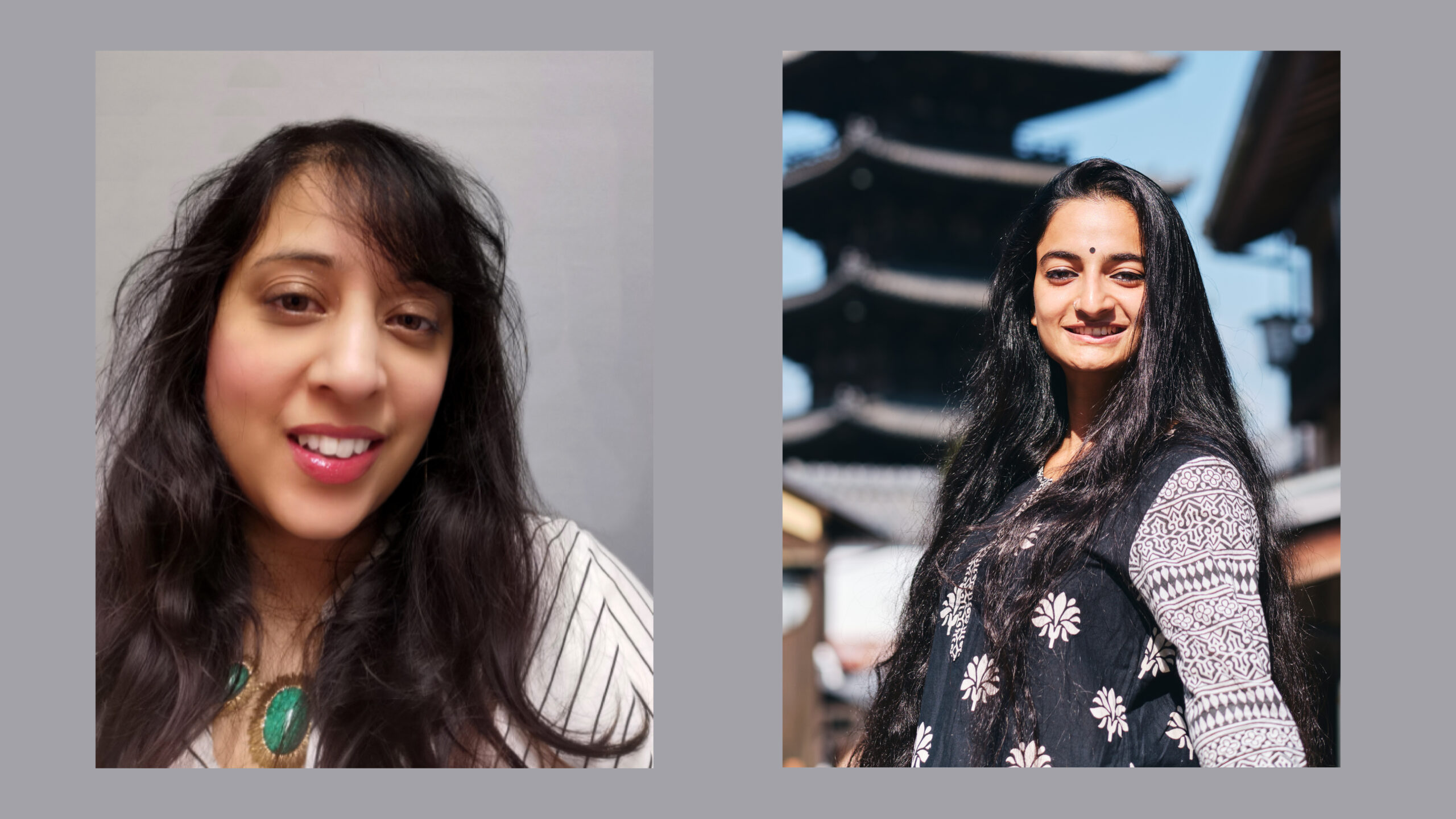 Kavya and Tarla headshots side by side