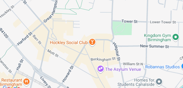 Hockley Social Club Map