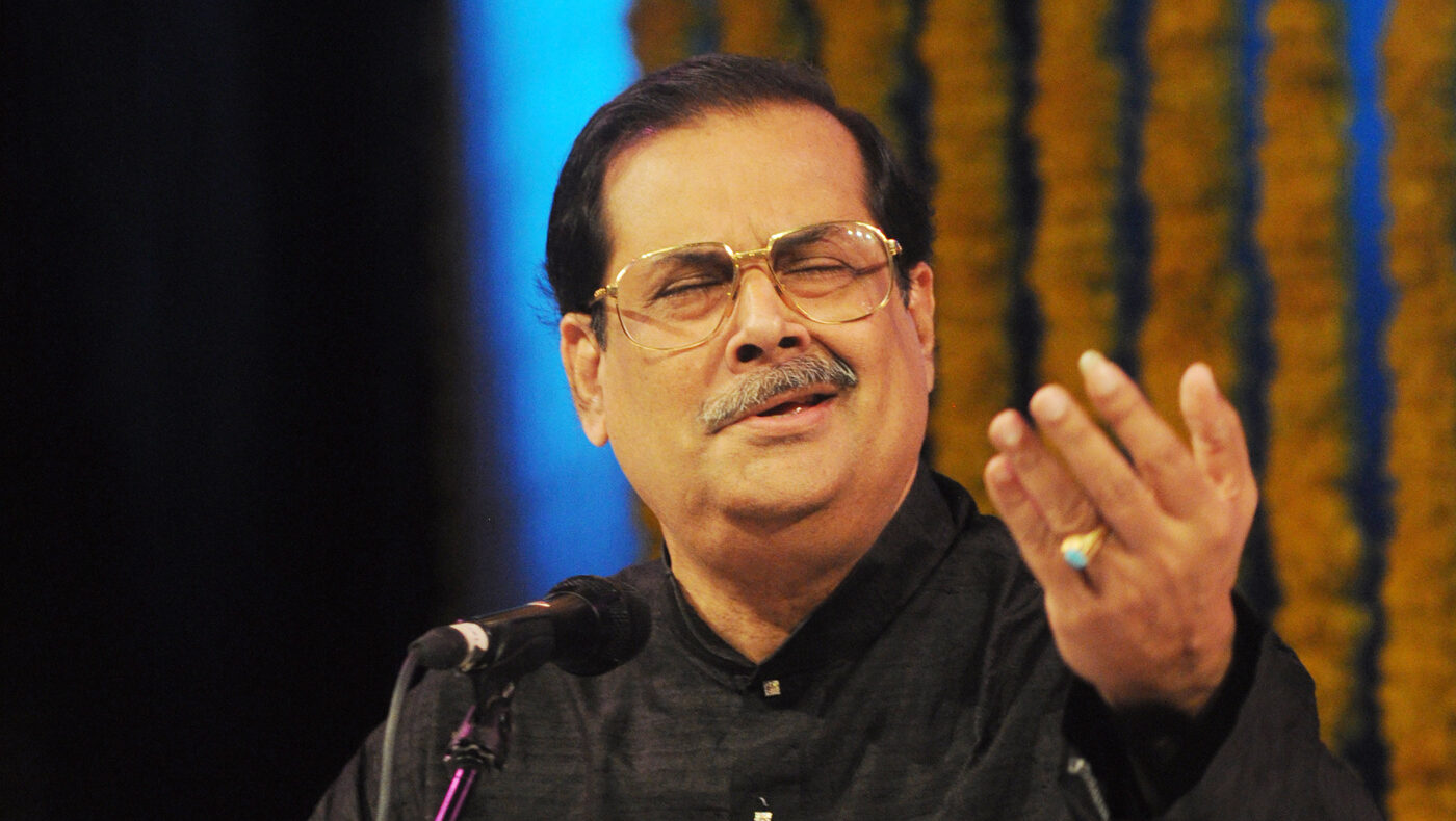 Ajay Chakrabarty during the performance in NCPA Bandish