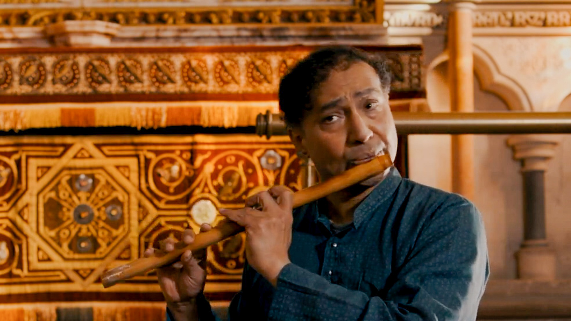 Vijay Venkat playing flute
